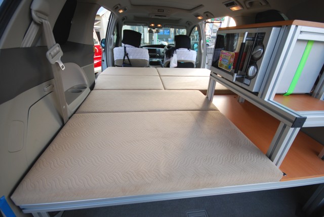 『01k-a011-ca』エスティマ50系 (くるマット) 車 マット フラット クッション 段差解消ベッドで車中泊を快適に(100w×2個 - 4